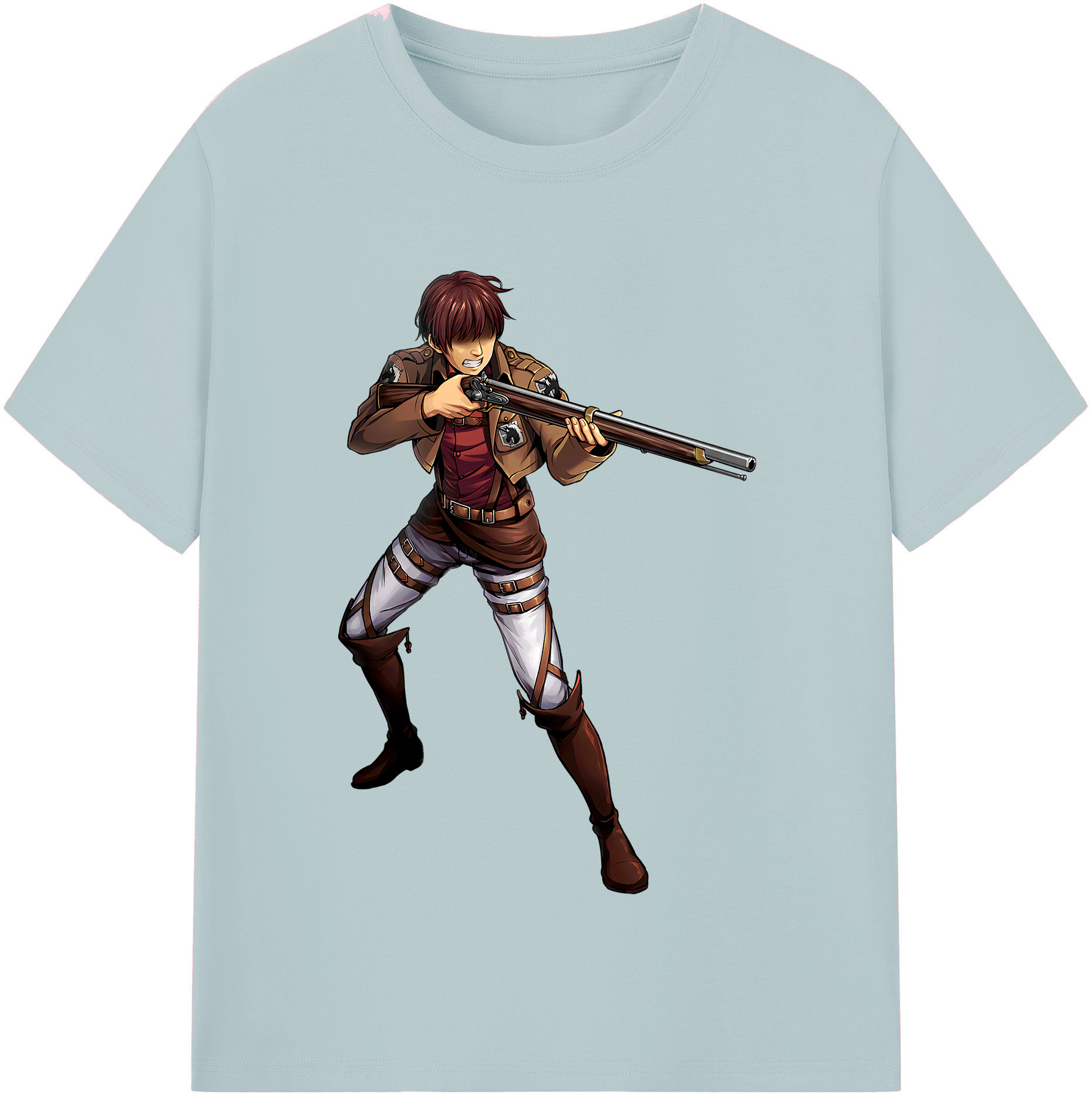 （画像用） 進撃の巨人 Attack on Titan 綿100％半袖Tシャツ（フロントプリント）